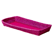 Set of 2 Raffia Bread Baskets Fuchsia & Purple by Rice DK